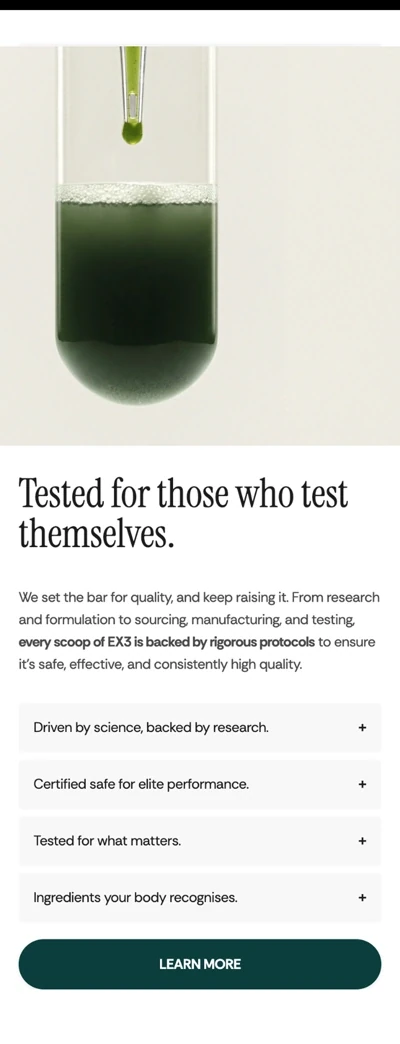 Daily supplement landing page design reference