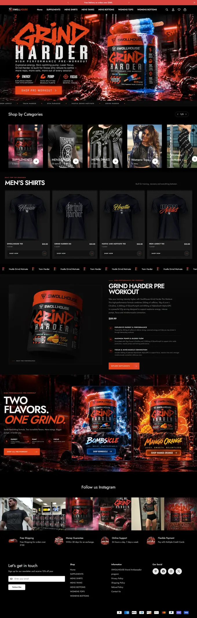 Swollhouse homepage design — full-page portfolio screenshot